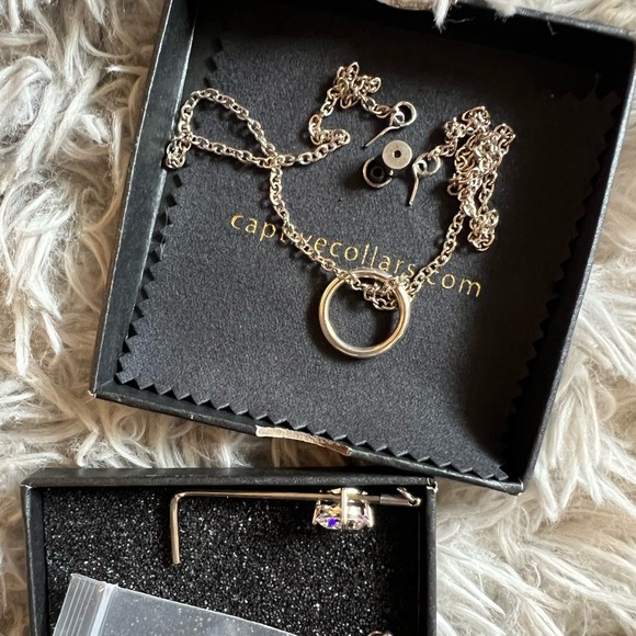 Lockable necklace silver collar chain - Picture 1 of 4